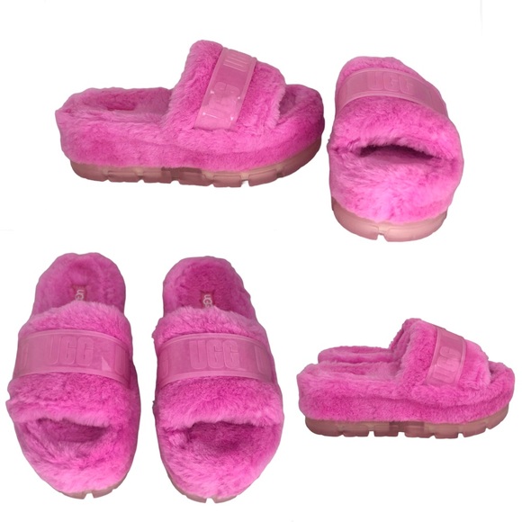 UGG Shoes Ugg Fluffita Clear Pink Platform Slide Sandals Poshmark